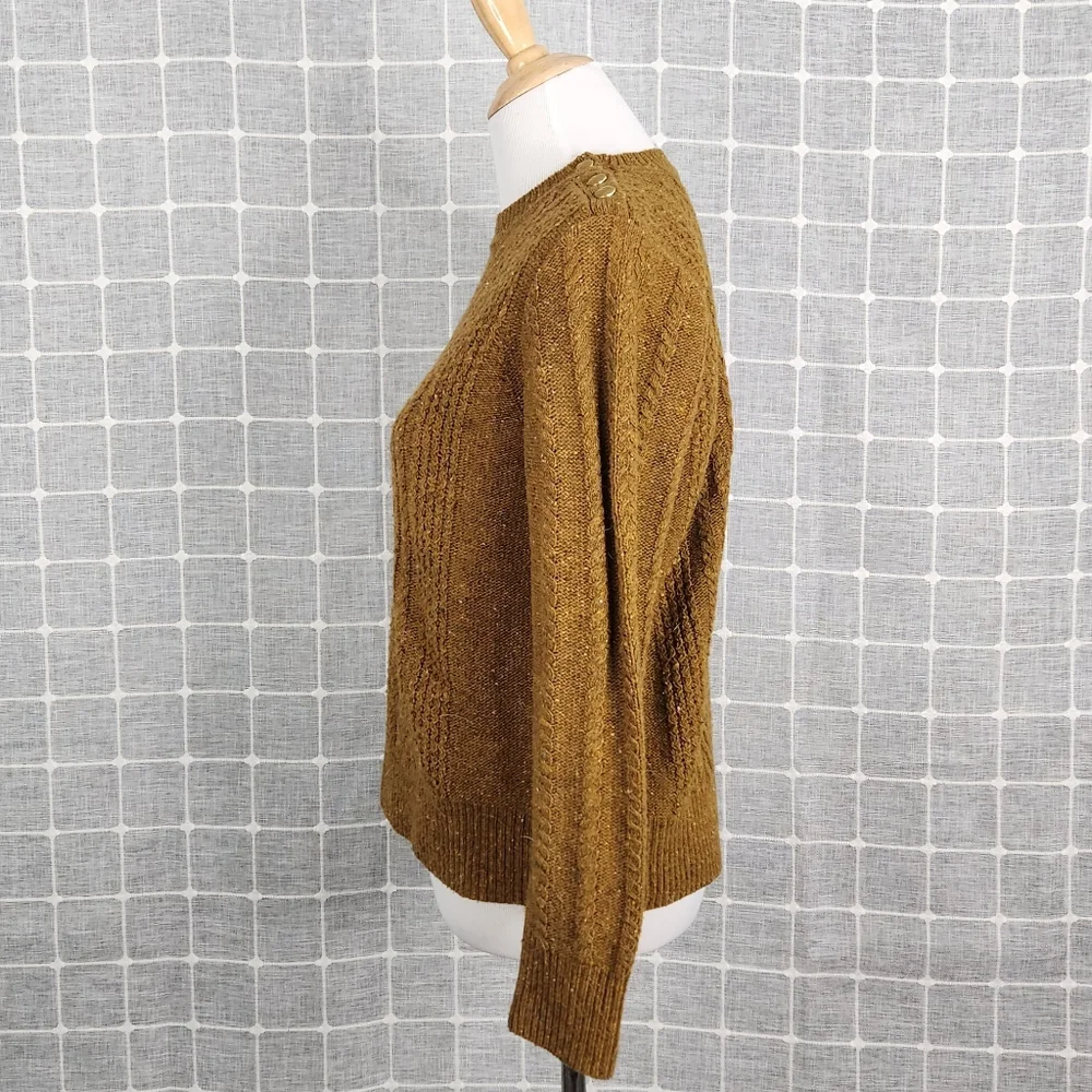J. Crew Wool Blend Cable Knit Sweater